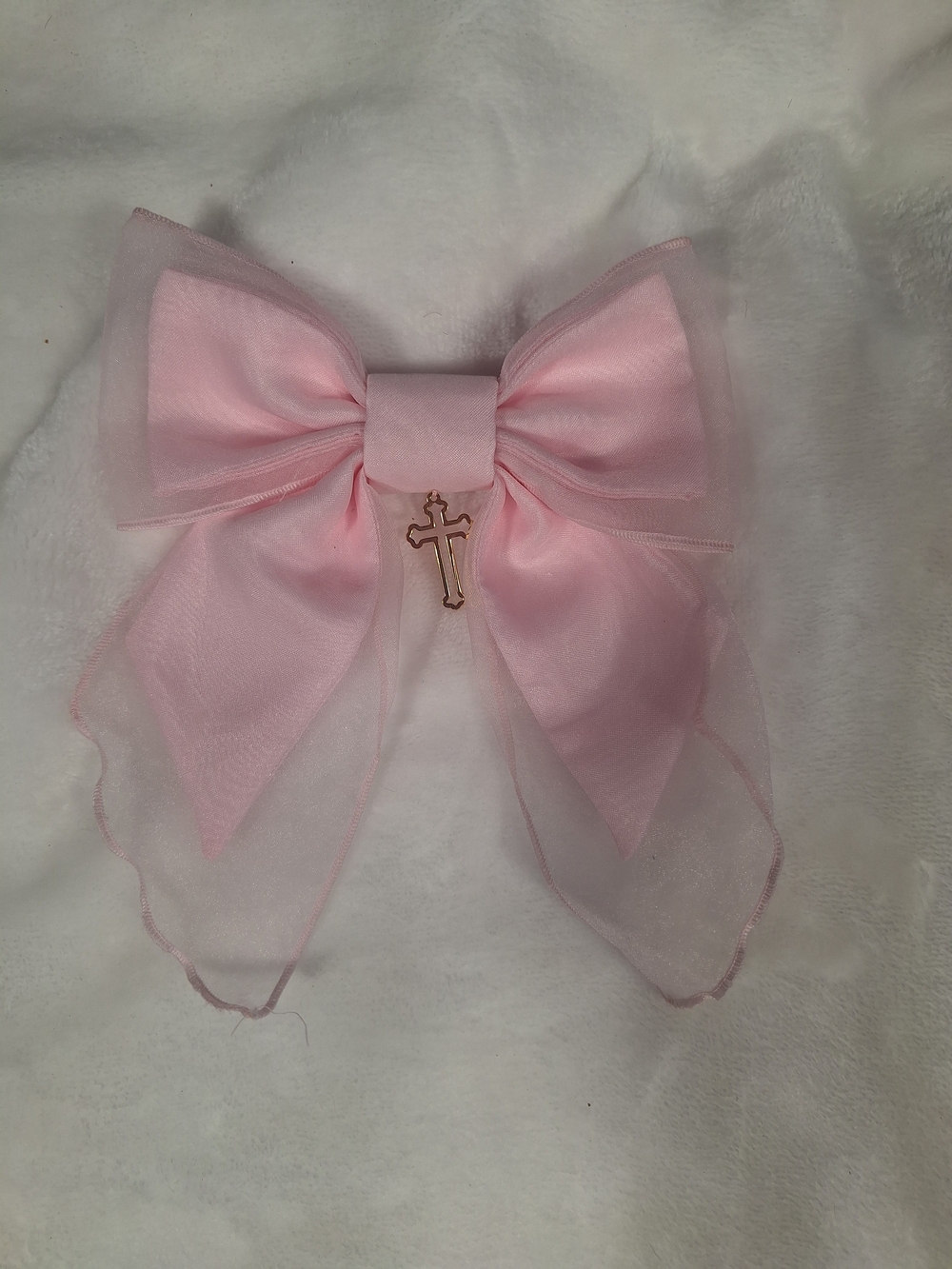 Angelic Pretty Holy Cross Ribbon Clip | Pink 2015 | Sweet Lolita